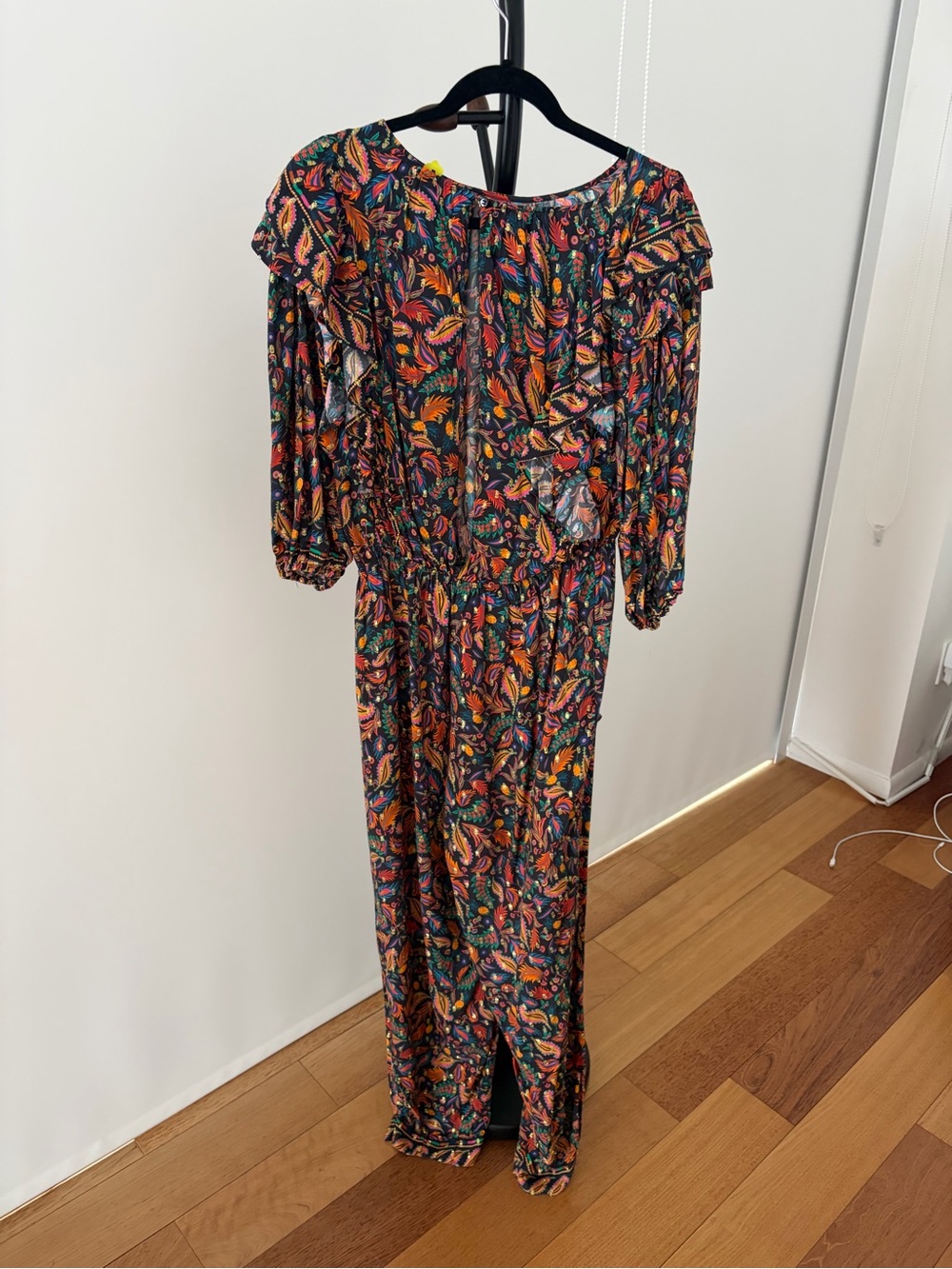 Farm Rio Bohemian Floral Ruffle Jumpsuit - Multicolor with gold details - Picture 2 of 7